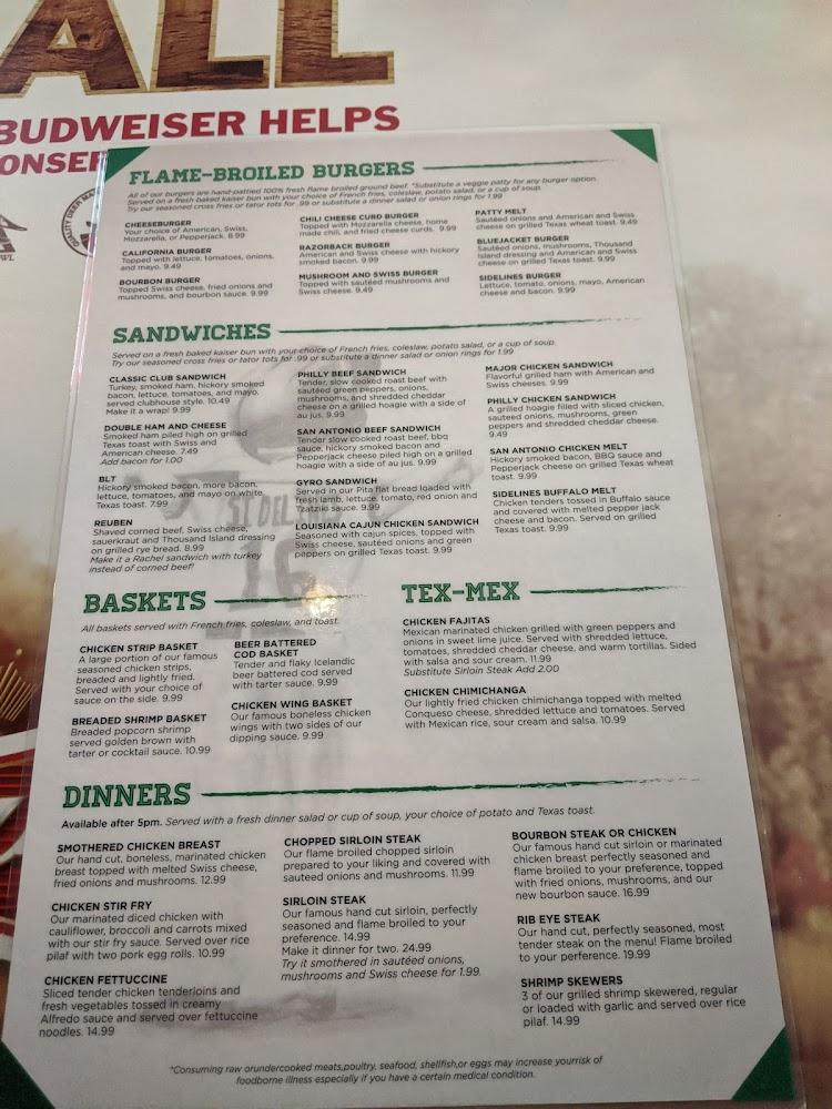 Sidelines Sports Grill Ltd Menu image 3